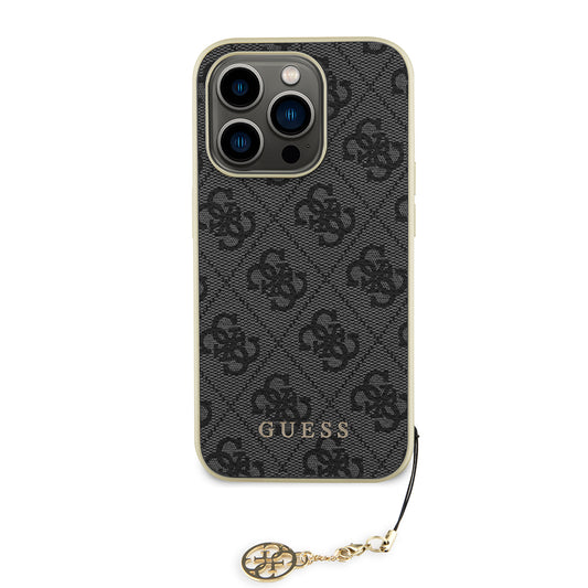 Hoes voor Apple iPhone 15 Pro, Guess, 4G Charm, Gri