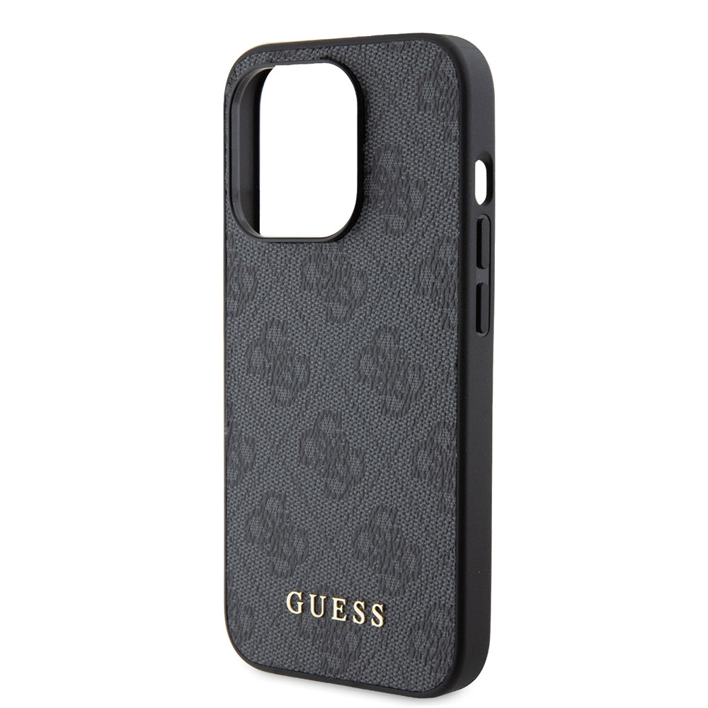 Hoes voor Apple iPhone 15 Pro, Guess, 4G Metal Gold Logo, Gri