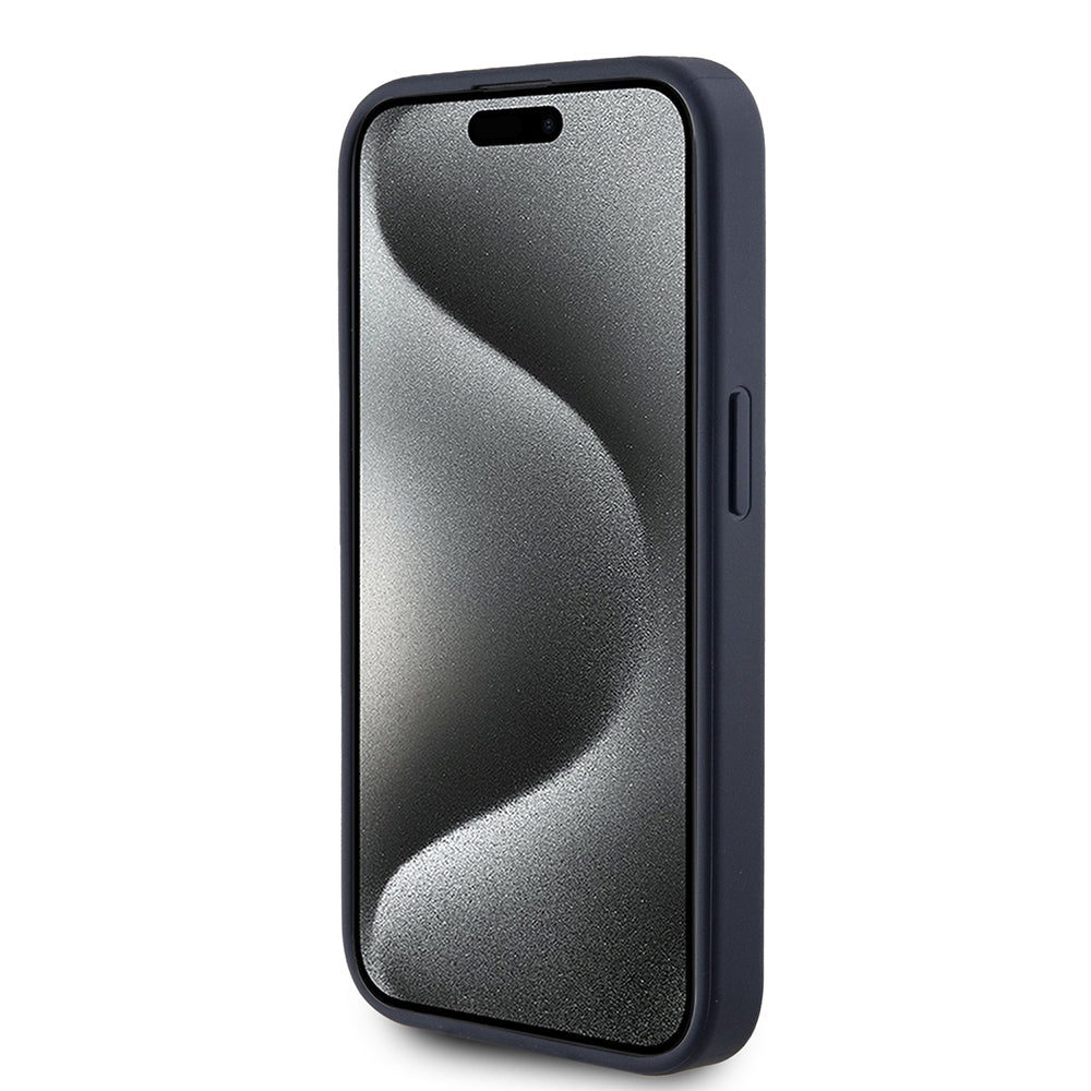 Hoes voor Apple iPhone 15 Pro, Guess, 4G Triangle Logo, Blauw