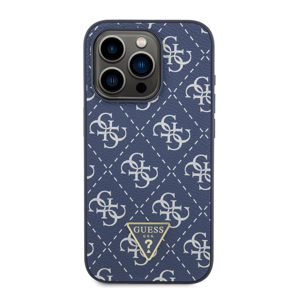 Hoes voor Apple iPhone 15 Pro, Guess, 4G Triangle Logo, Blauw