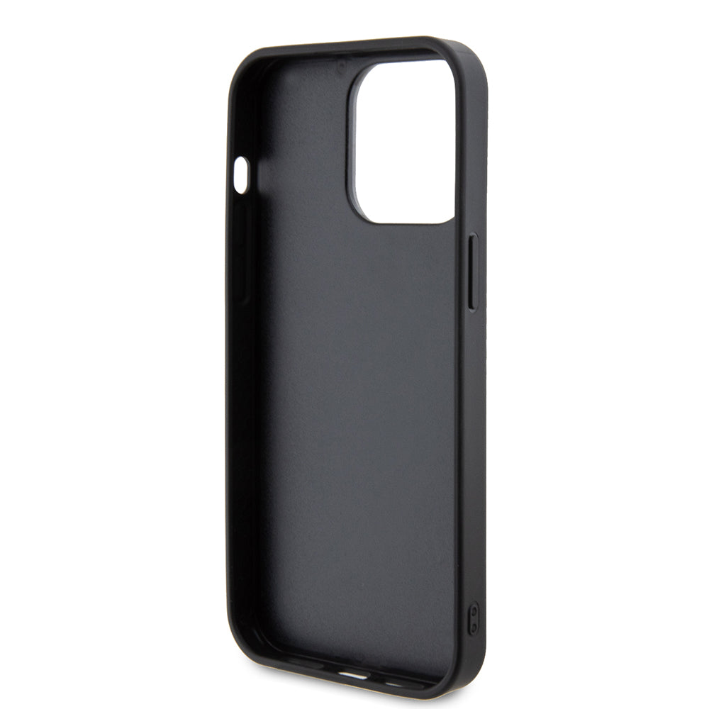 Hoes voor Apple iPhone 15 Pro, Guess, Rhinestone Metal Logo, Geel