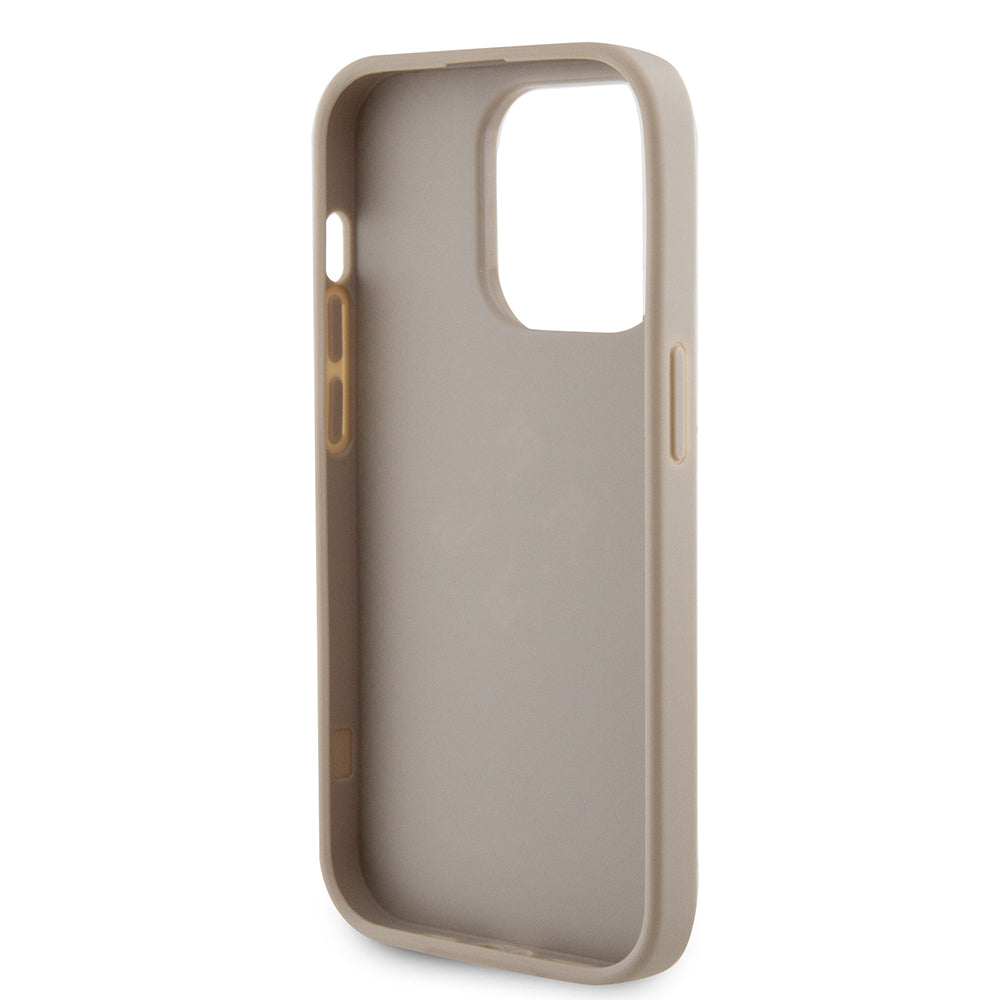 Hoes voor Apple iPhone 15 Pro Max, Guess, Perforated 4G, Goudkleurig
