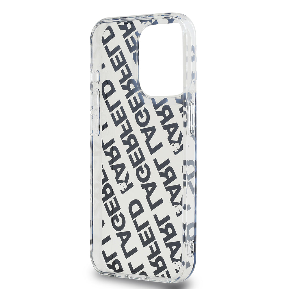 Hoes voor Apple iPhone 15 Pro Max, Karl Lagerfeld, IML Luxury Gold Fullover Logo, Goud