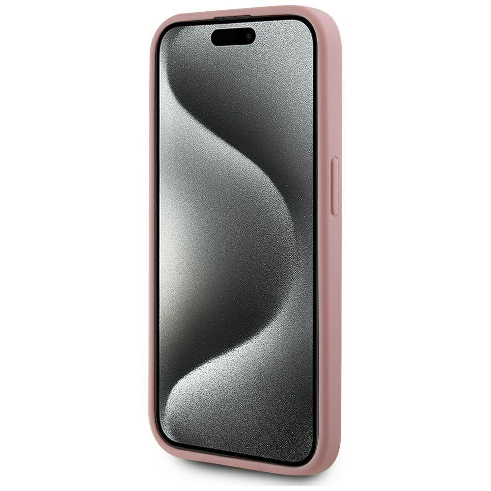 Hoes voor Apple iPhone 15 Pro Max, Karl Lagerfeld, Metal Signature, Roze