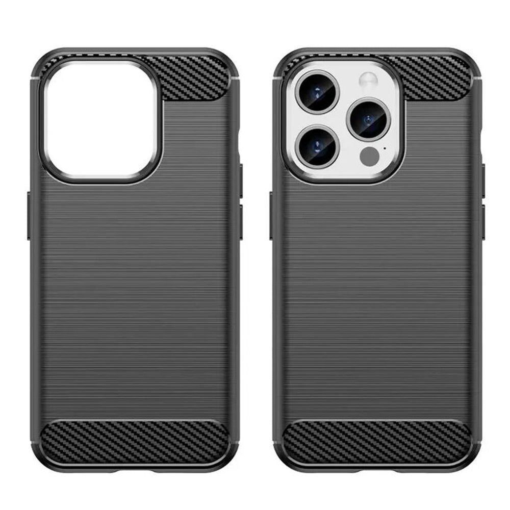 Hoes voor Apple iPhone 15 Pro Max, Techsuit, Carbon, Zwart