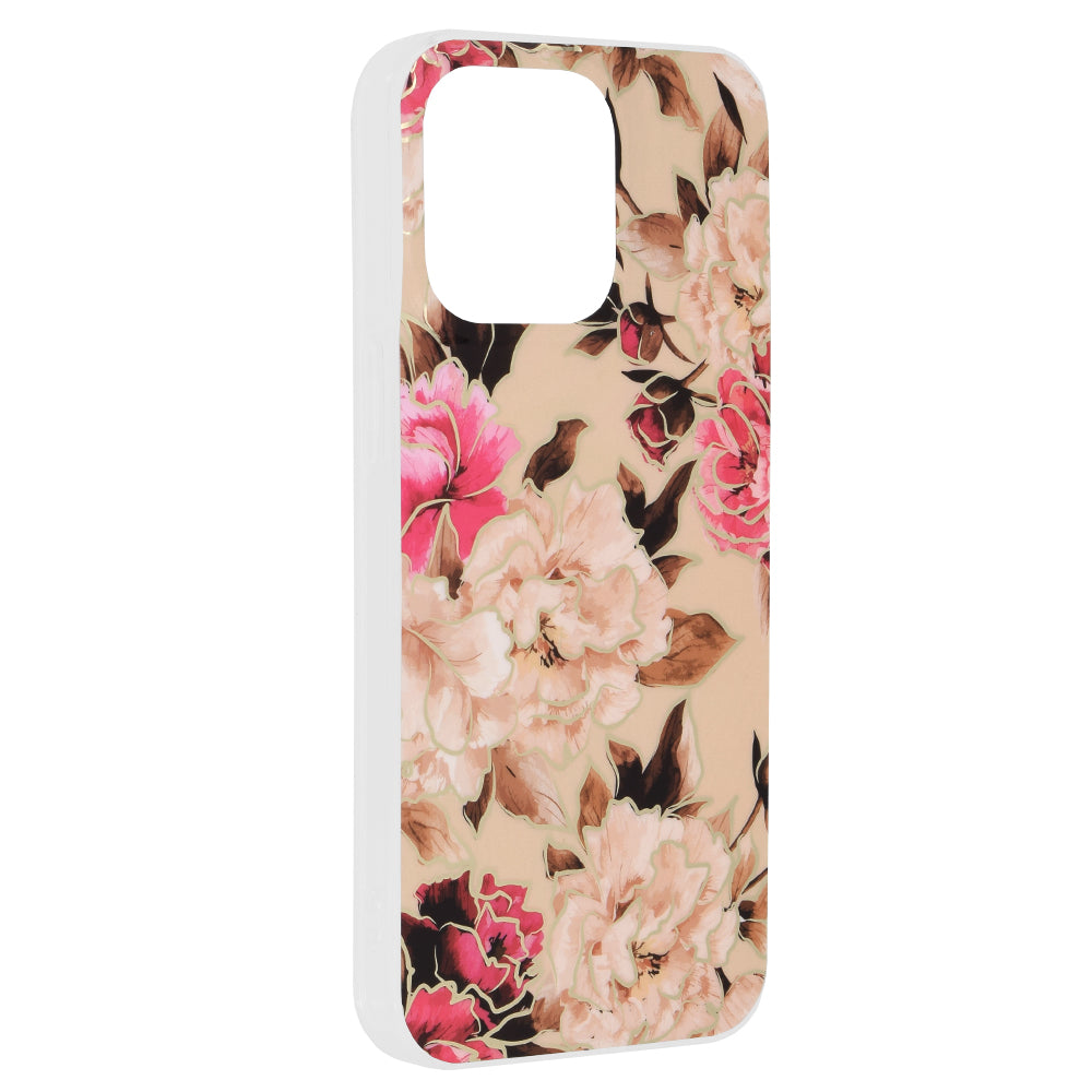 Hoes voor Apple iPhone 15 Pro Max, Techsuit, Marble, Beige