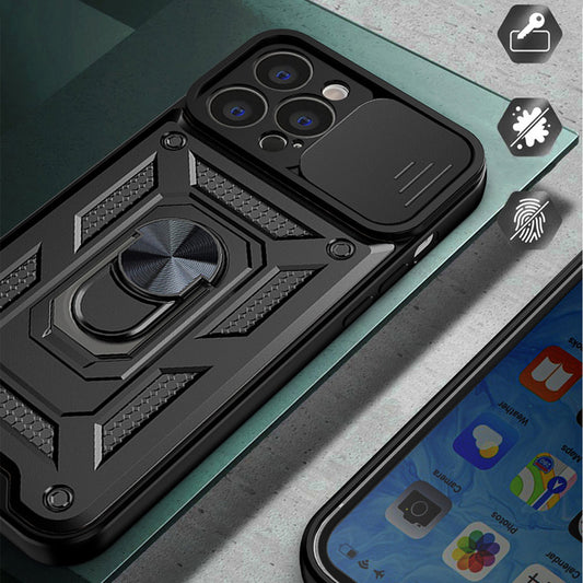 Hoes voor Apple iPhone 15 Pro, Techsuit, CamShield, Groen