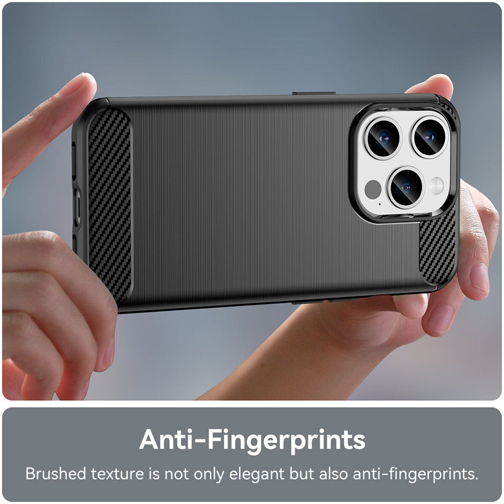 Hoes voor Apple iPhone 15 Pro, Techsuit, Carbon, Zwart