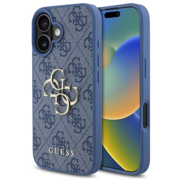 Hoes voor Apple iPhone 16, Guess, 4G Big Logo, Blauw