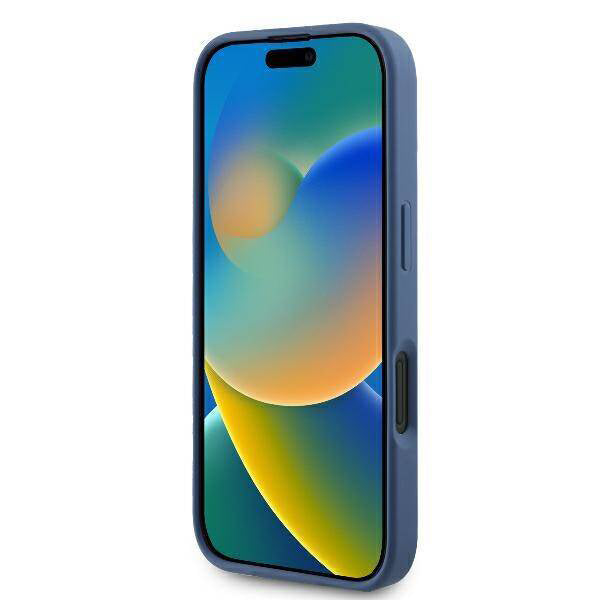 Hoes voor Apple iPhone 16, Guess, 4G Bottom Stripe, Blauw