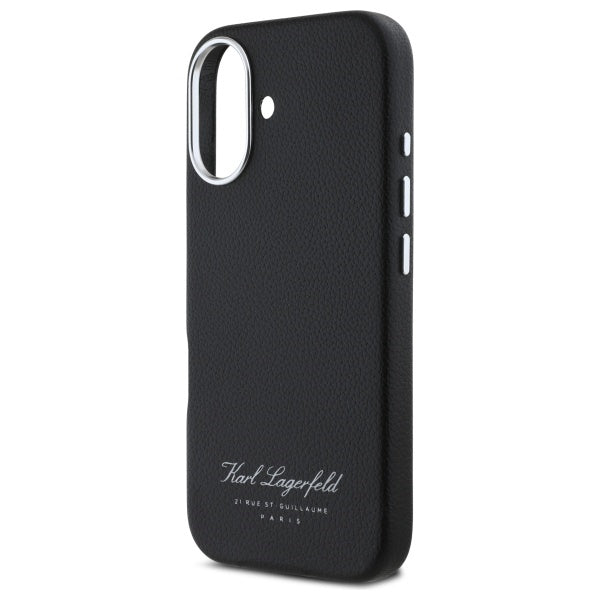 Hoes voor Apple iPhone 16, Karl Lagerfeld, RSG, Zwart