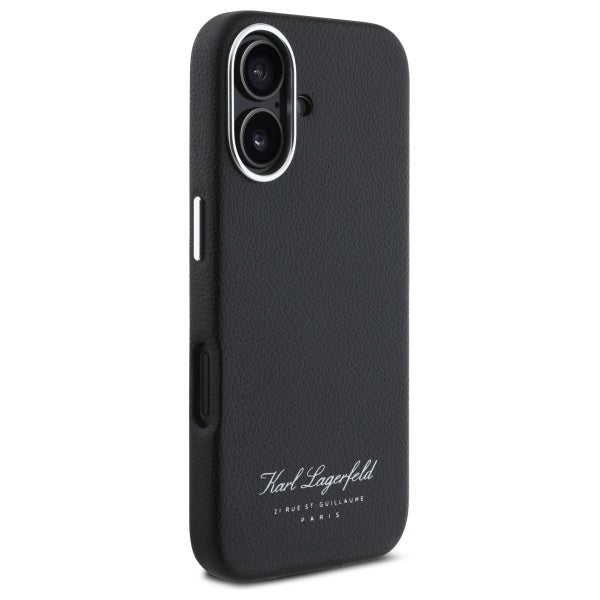 Hoes voor Apple iPhone 16, Karl Lagerfeld, RSG, Zwart