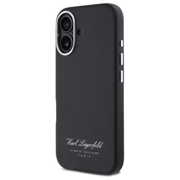 Hoes voor Apple iPhone 16, Karl Lagerfeld, RSG, Zwart