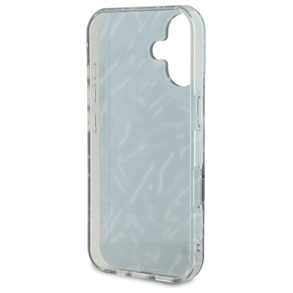 Hoes voor Apple iPhone 16, Karl Lagerfeld, Zebra met Koordband, Paars