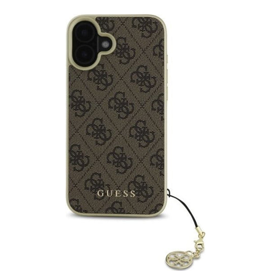 Hoes voor Apple iPhone 16 Plus, Guess, 4G Charm, Bruin