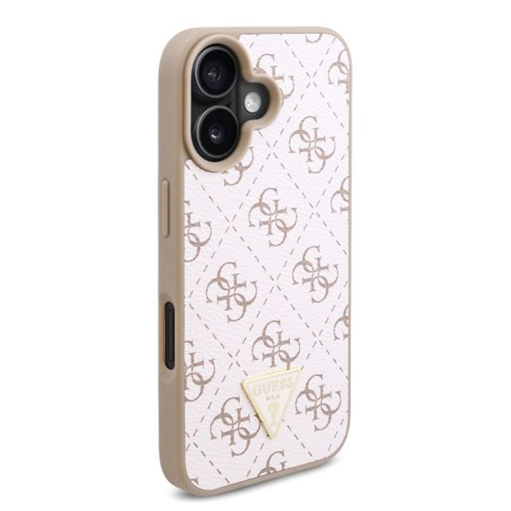 Hoes voor Apple iPhone 16 Plus, Guess, 4G Triangle Logo, Wit