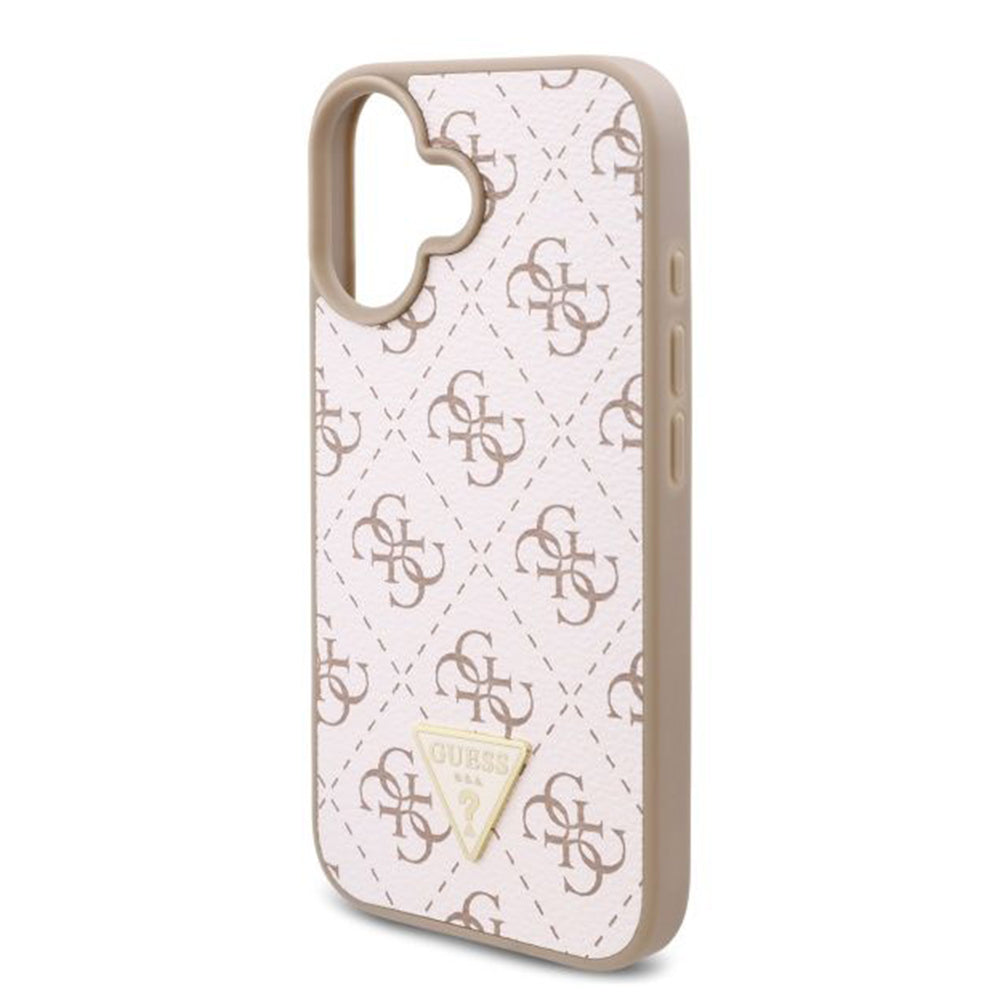Hoes voor Apple iPhone 16 Plus, Guess, 4G Triangle Logo, Wit