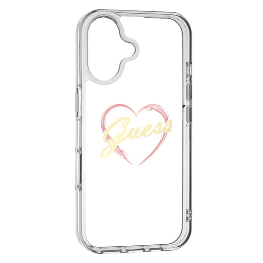 Hoesje voor Apple iPhone 16 Plus, Guess, IML Heart, Transparant
