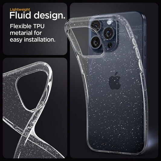 Hoesje voor Apple iPhone 16 Plus, Techsuit, SparkleSkin, Transparant