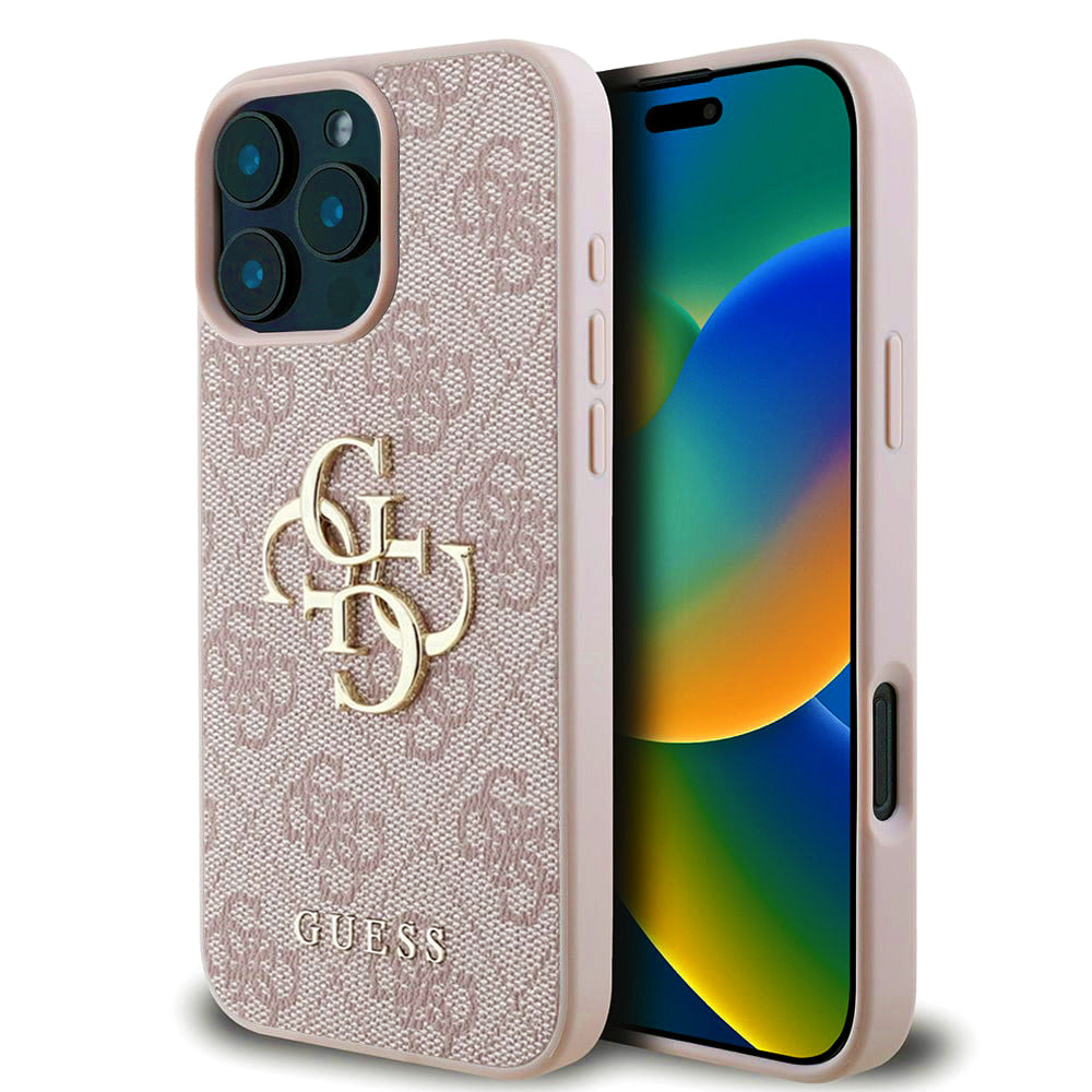Hoes voor Apple iPhone 16 Pro, Guess, 4G Big Logo, Roze