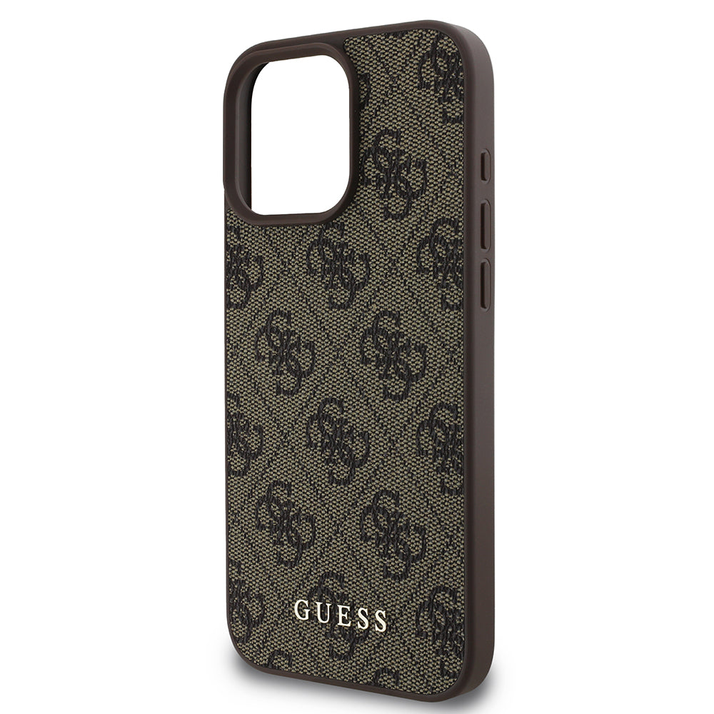 Hoes voor Apple iPhone 16 Pro, Guess, 4G Classic, Bruin
