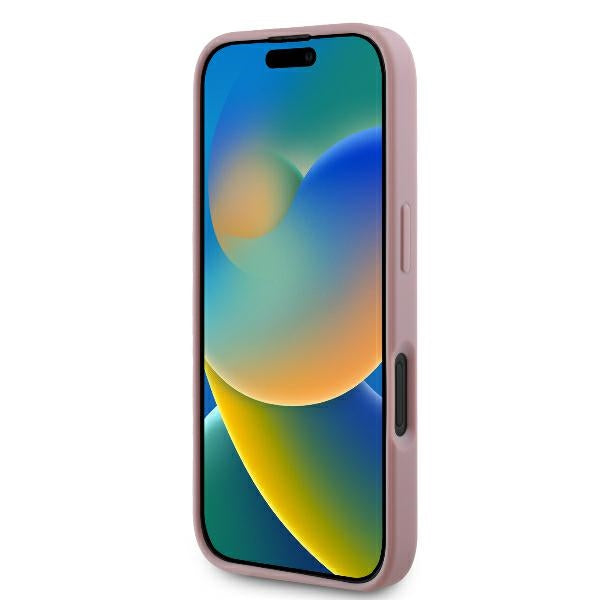 Hoes voor Apple iPhone 16 Pro Max, Guess, Fixed Glitter Big 4G, Roze