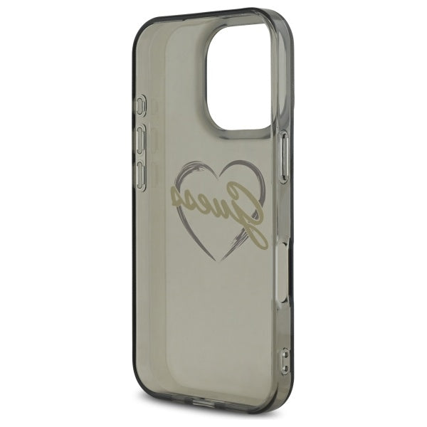 Hoesje voor Apple iPhone 16 Pro Max, Guess, IML Heart, Zwart