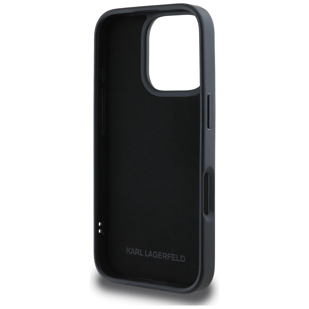 Hoes voor Apple iPhone 16 Pro Max, Karl Lagerfeld, 3D Rubber Karl & Choupette, Zwart