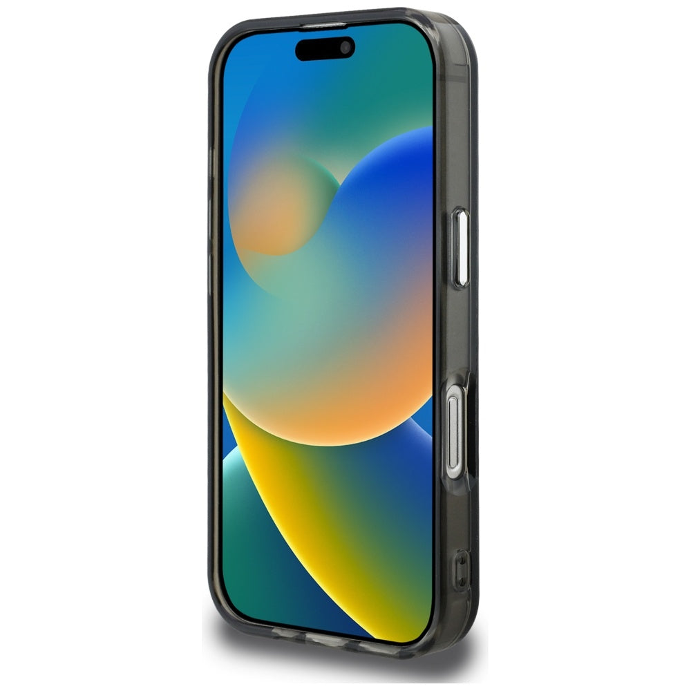 Hoes voor Apple iPhone 16 Pro Max, Karl Lagerfeld, IML Aquarelle Logo Choupette, Zwart