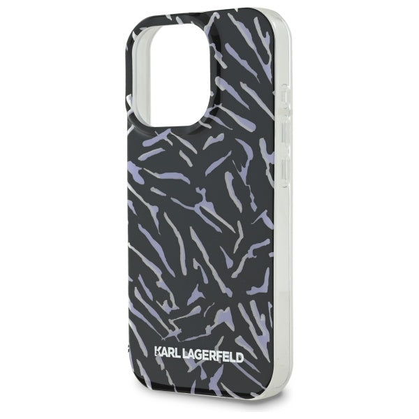 Hoes voor Apple iPhone 16 Pro Max, Karl Lagerfeld, Zebra met Koordriem, Paars