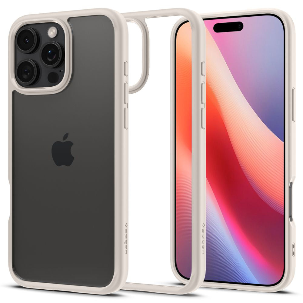 Hoes voor Apple iPhone 16 Pro Max, Spigen, Ultra Hybrid, Beige ACS08385