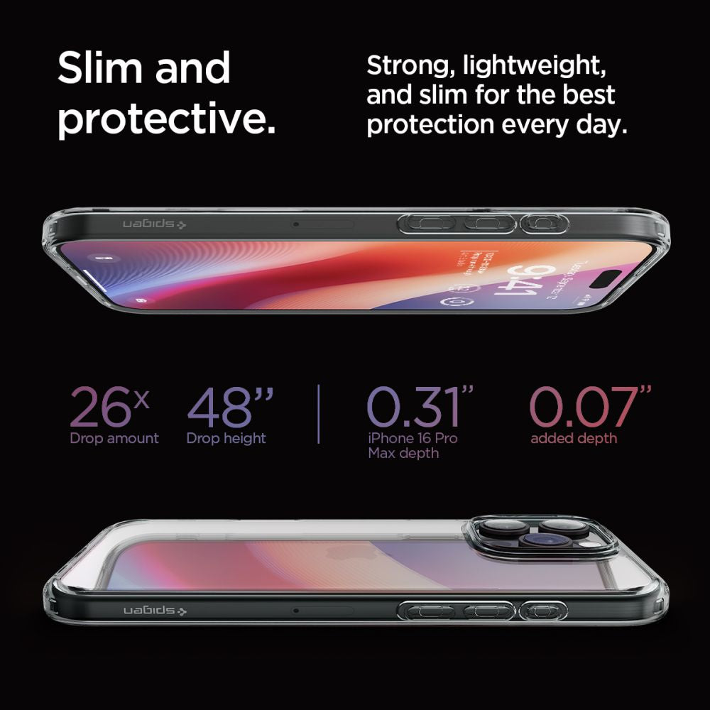 Hoes voor Apple iPhone 16 Pro Max, Spigen, Ultra Hybrid, Rookkleurig ACS07994