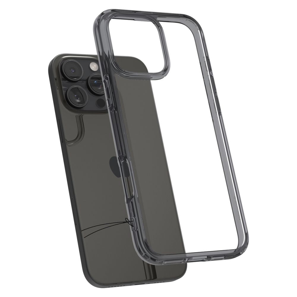 Hoes voor Apple iPhone 16 Pro, Spigen, Ultra Hybrid, Rookkleurig ACS08123