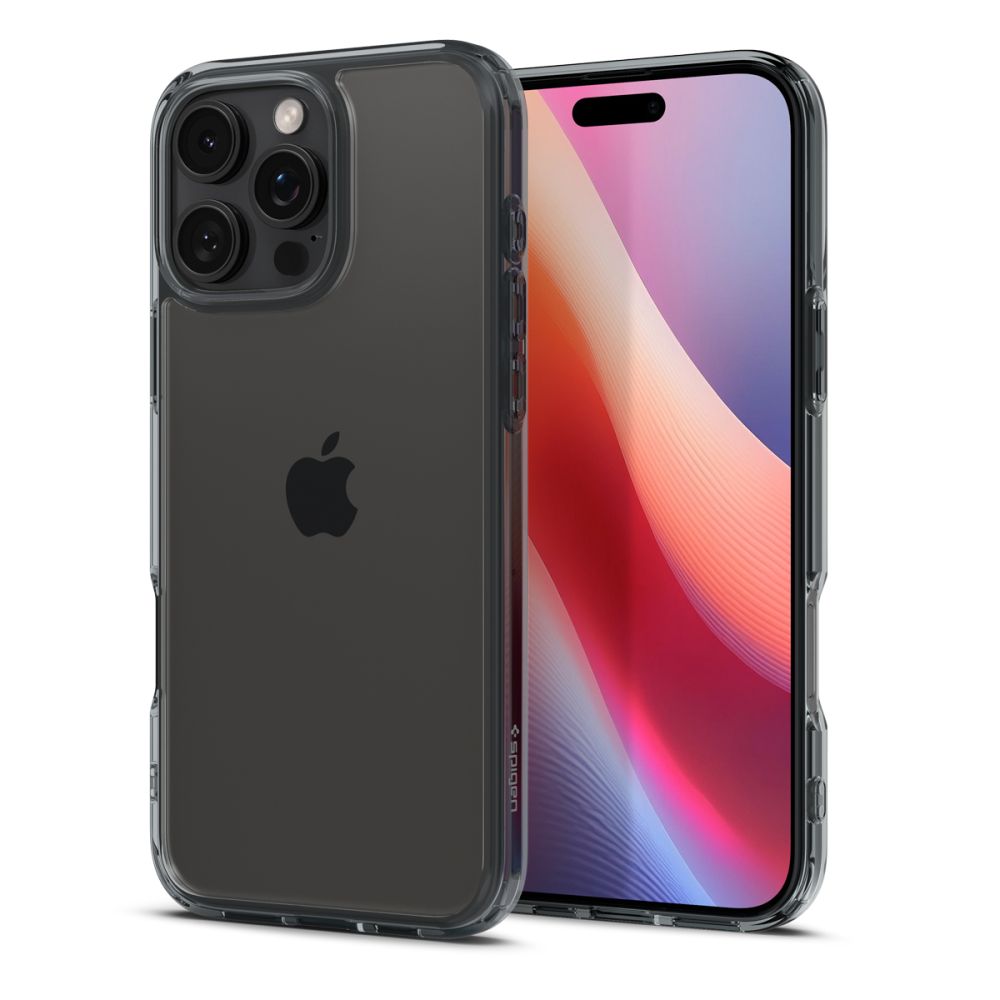 Hoes voor Apple iPhone 16 Pro, Spigen, Ultra Hybrid, Rookkleurig ACS08123