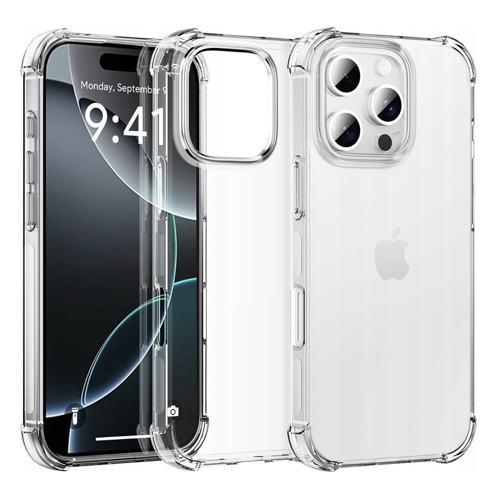 Hoesje voor Apple iPhone 16 Pro, Techsuit, Schokbestendig Transparant (Grote Lensopening), Transparant