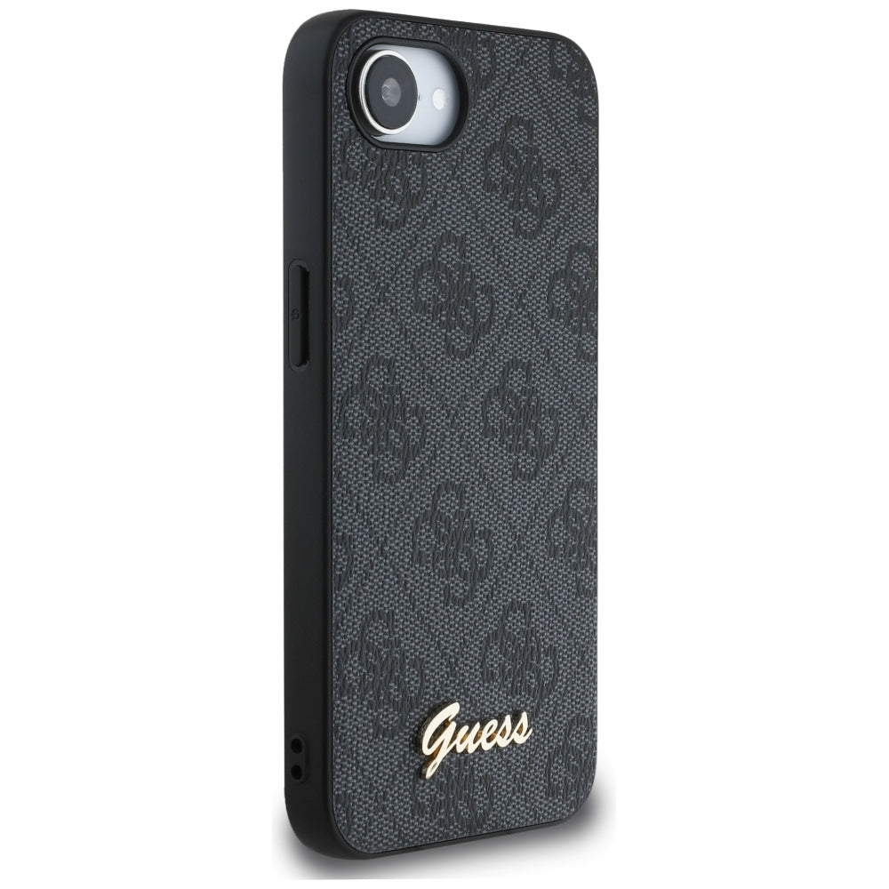 Hoes voor Apple iPhone 17e / 16e, Guess, 4G Script Logo, Zwart