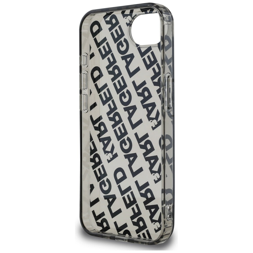 Hoes voor Apple iPhone 17e / 16e, Karl Lagerfeld, IML Luxury Silver Fullover Logo, Zilverkleurig