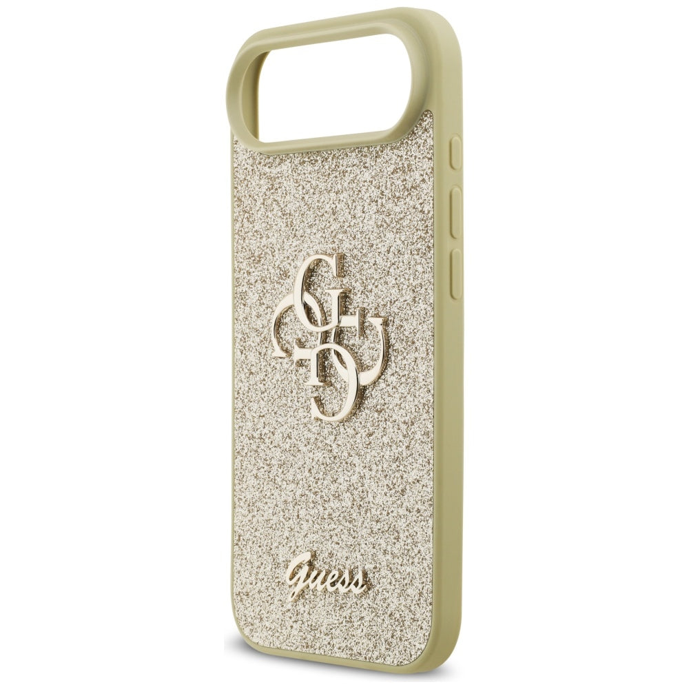 Hoes voor Apple iPhone 17 Air, Guess, Fixed Glitter Big 4G, Goudkleurig