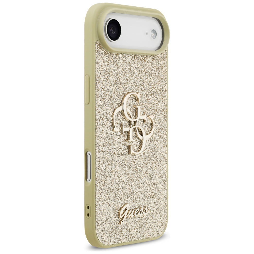 Hoes voor Apple iPhone 17 Air, Guess, Fixed Glitter Big 4G, Goudkleurig