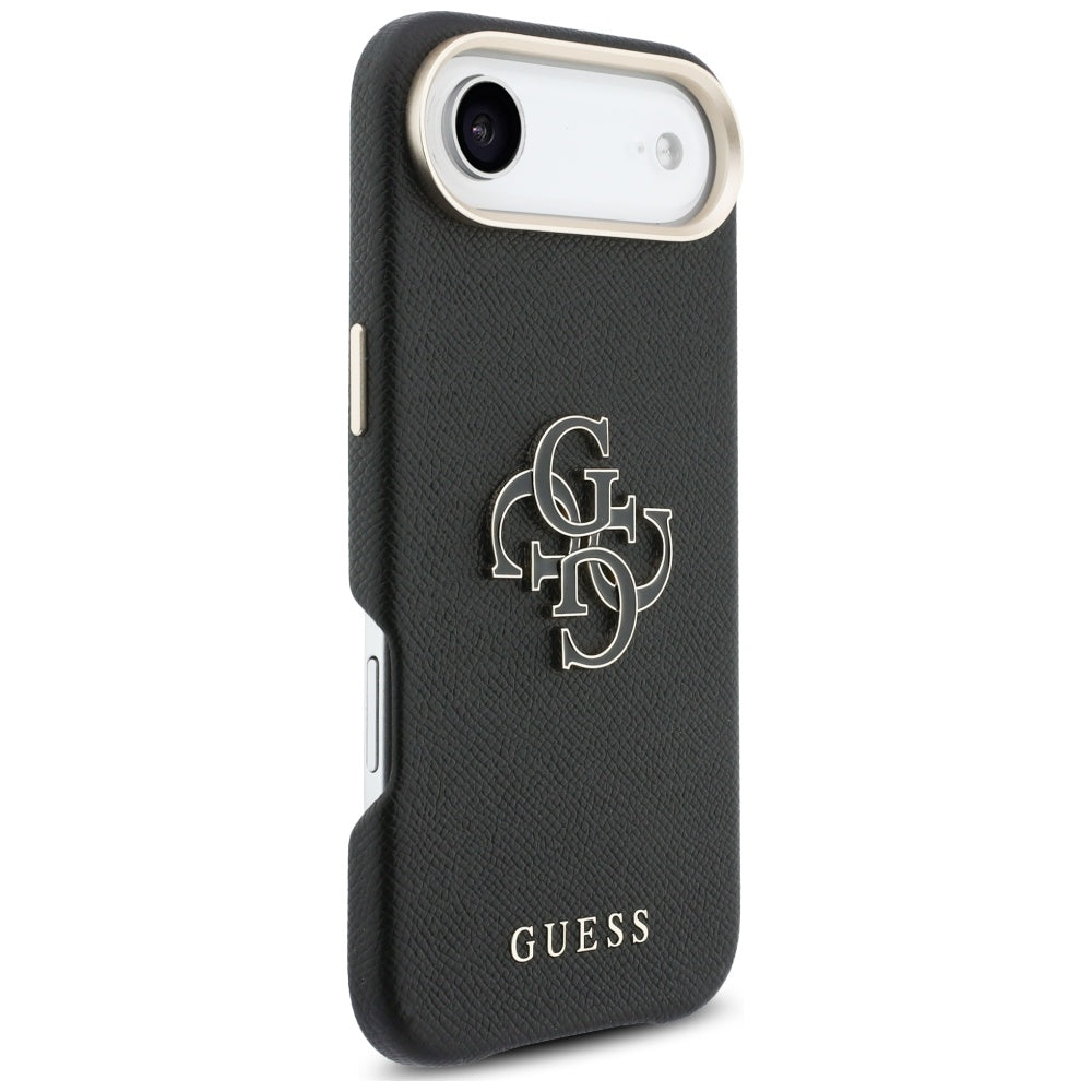 Hoes voor Apple iPhone 17 Air, Guess, Resin Logo, Zwart