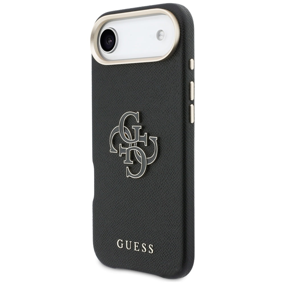 Hoes voor Apple iPhone 17 Air, Guess, Resin Logo, Zwart