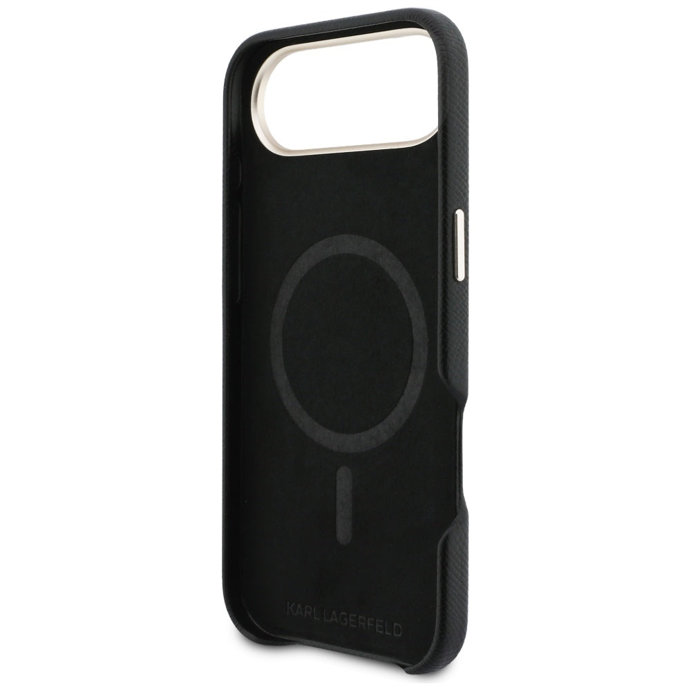 Hoes voor Apple iPhone 17 Air, Karl Lagerfeld, Karl Head Logo, Zwart