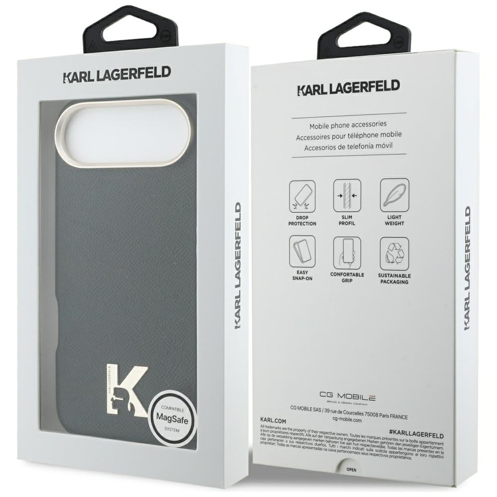 Hoes voor Apple iPhone 17 Air, Karl Lagerfeld, Karl Head Logo, Zwart