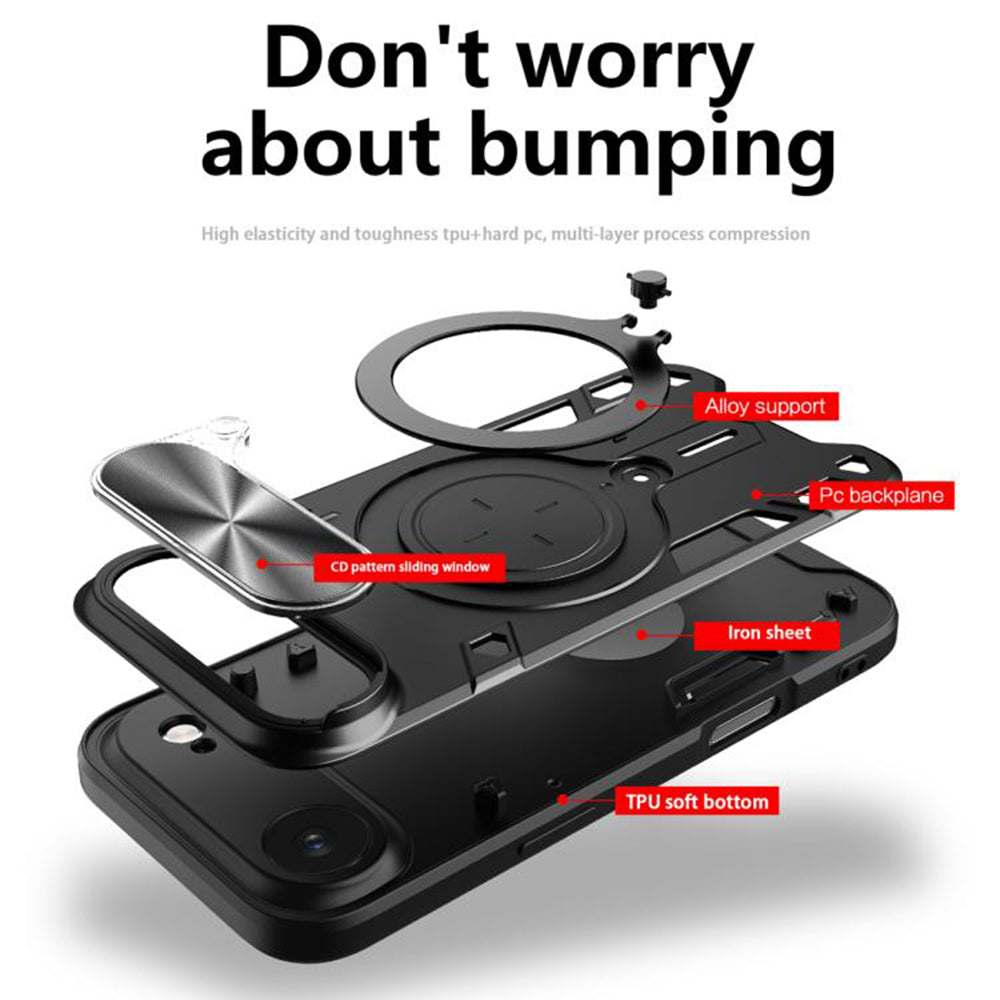 Hoes voor Apple iPhone 17 Air, Techsuit, CamGuard Pro, Rood