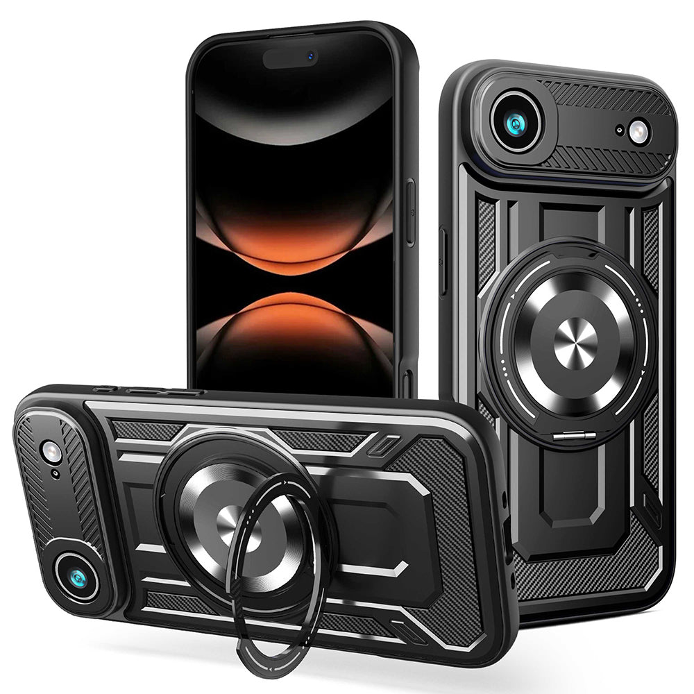 Hoes voor Apple iPhone 17 Air, Techsuit, RuggedCam, Zwart