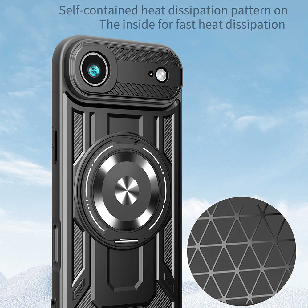 Hoes voor Apple iPhone 17 Air, Techsuit, RuggedCam, Zwart