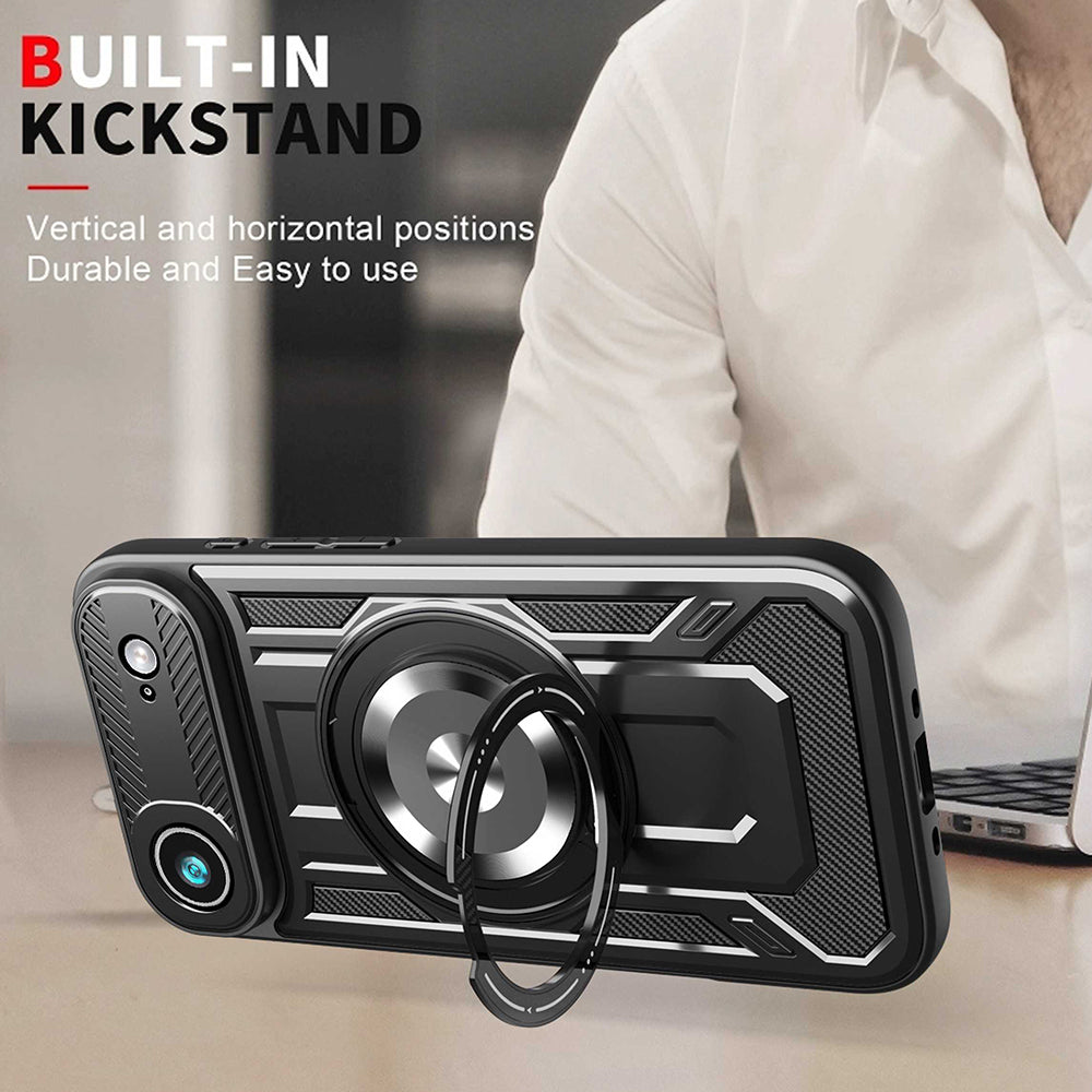 Hoes voor Apple iPhone 17 Air, Techsuit, RuggedCam, Zwart