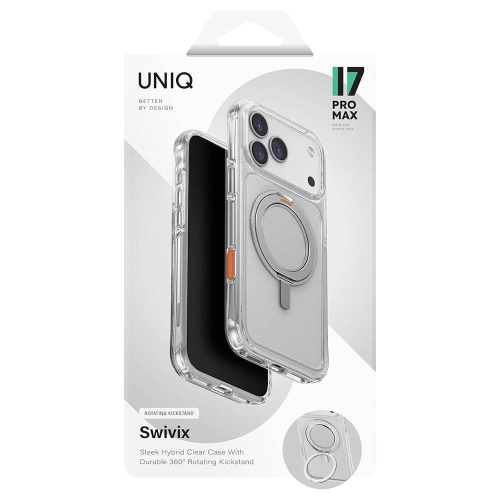 Hoes voor Apple iPhone 17 Air, UNIQ, Swivix, Zilverkleurig
