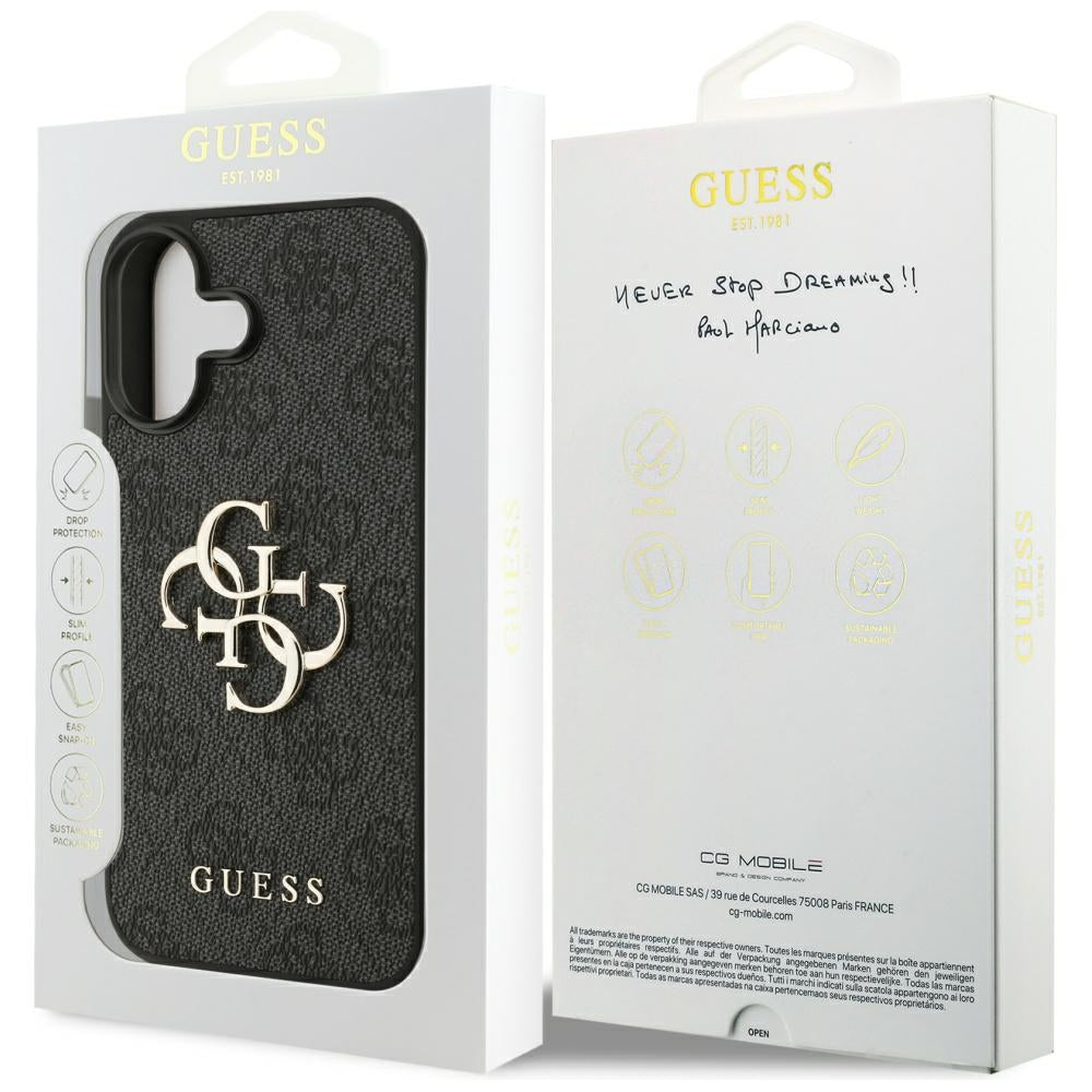 Hoes voor Apple iPhone 17, Guess, 4G Big Logo, Zwart