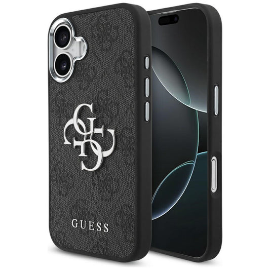 Hoes voor Apple iPhone 17, Guess, Big 4G Logo Classic, Zwart Zilver